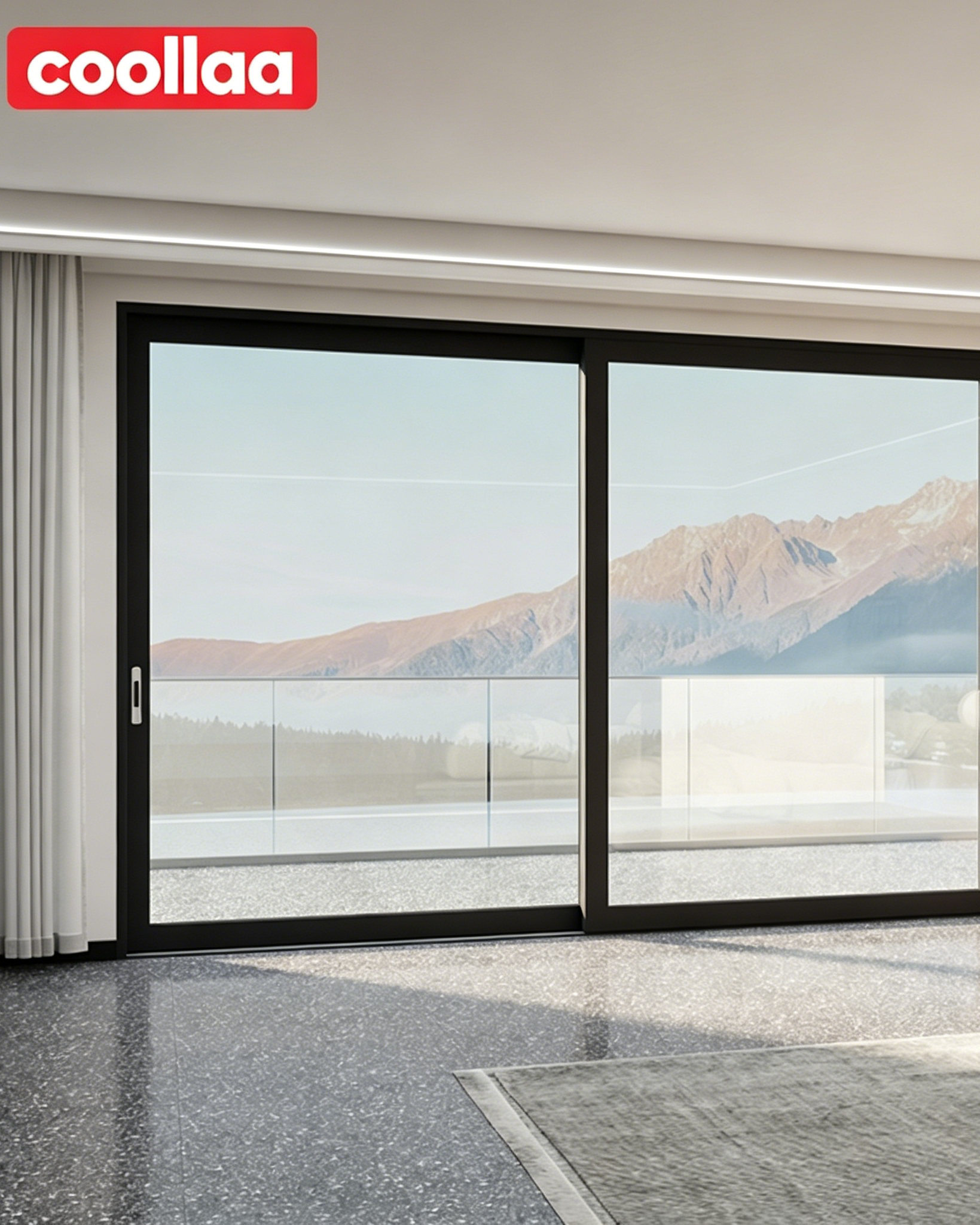 Moisture Proof Durable Hanging Sliding  Doors Aluminum Clad Solid Wood Sliding  Door