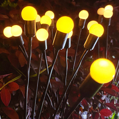 8/10 LED Solar Garden Lights Metal+Plastic Outdoor Solar Powered Firefly Shape Lights H 27"