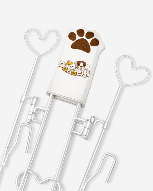 Donachi Dog Gate - Barrera de seguridad premium para mascotas para uso doméstico y exterior, color blanco