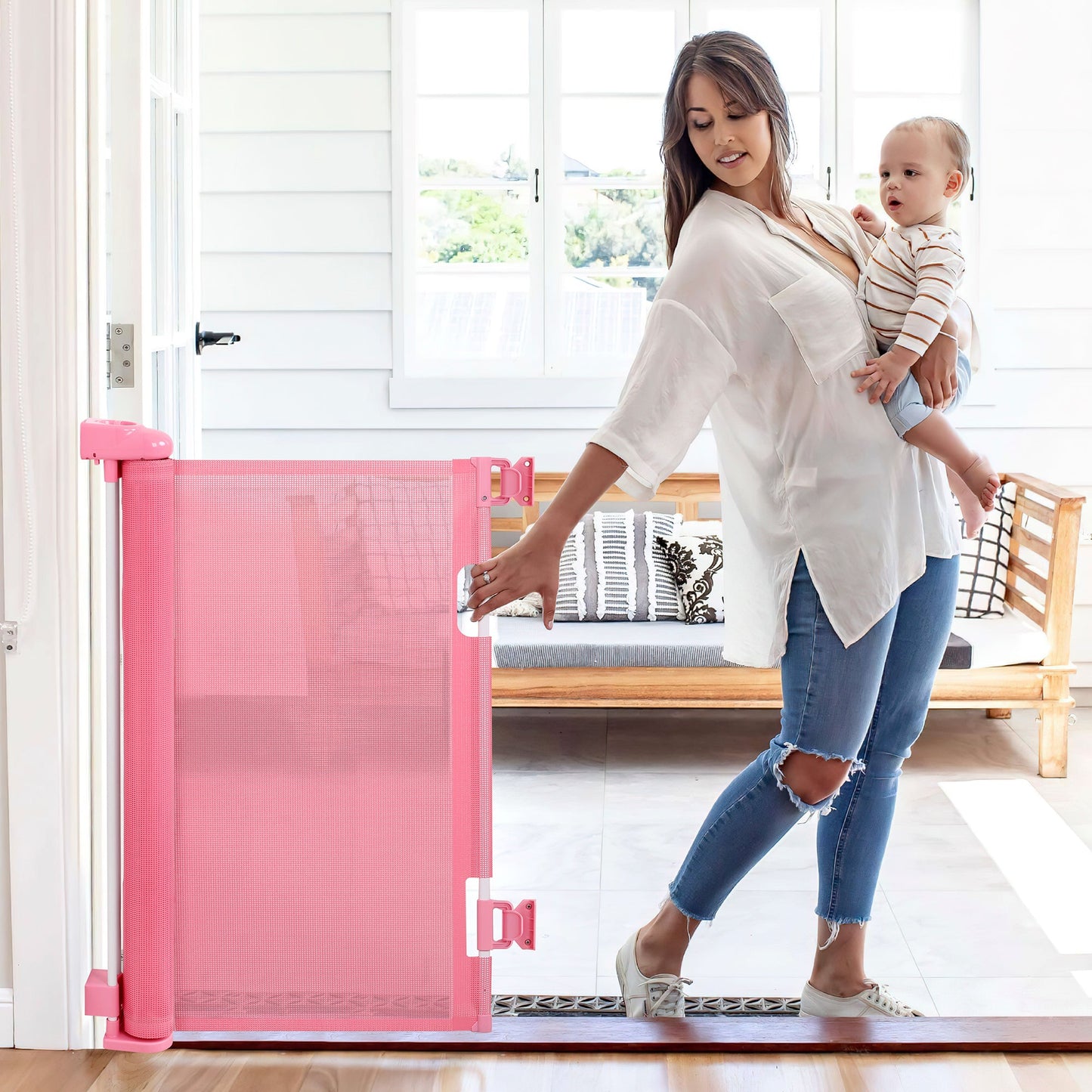 Mesh Retractable Dog Gate