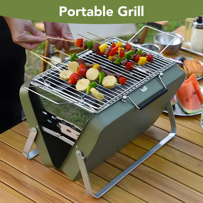 Portable Charcoal Grill - 11.81" Small Barbecue Grill