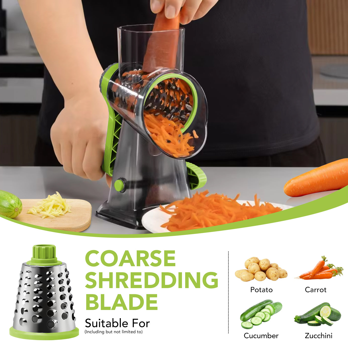 Kitchen Vegetable Slicer with 3 Blades