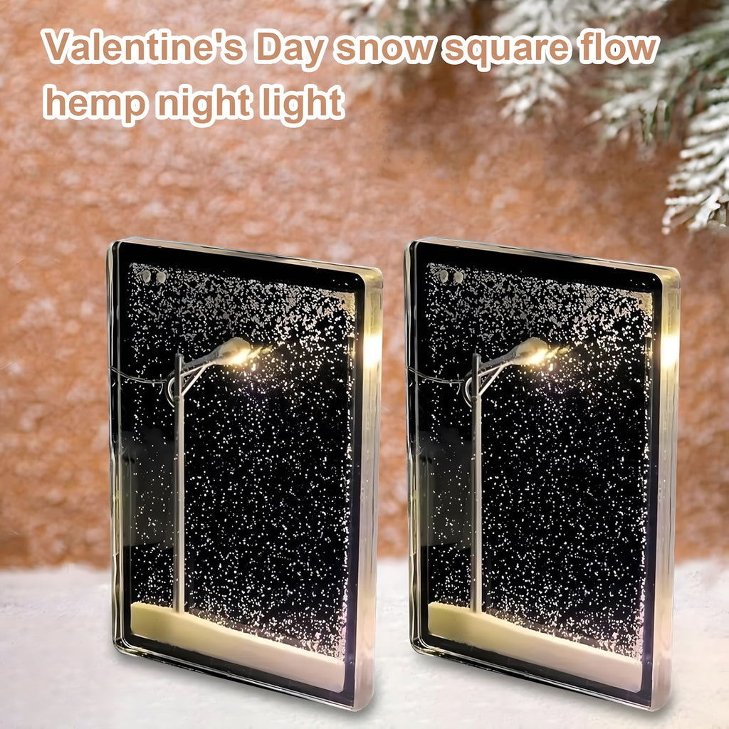 Snow Scenery Street Lamp, DIY Street Light Snow Globe, Snowy Lamp Snowy Lamp DIY Material Pack, Street Flowing Lamp Snow Flowing Night Light, Christmas Snowy Streetlamp Light