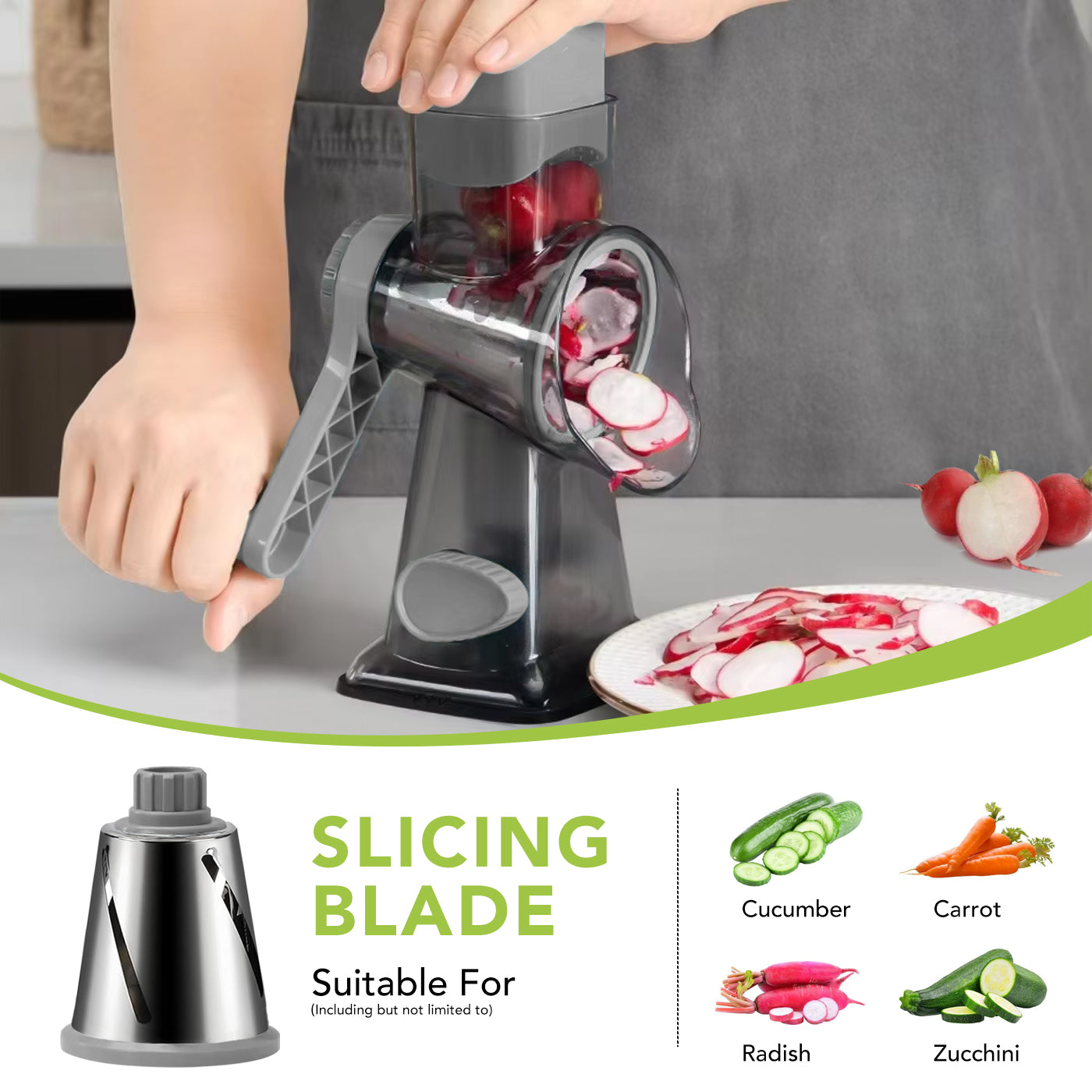 Kitchen Vegetable Slicer with 3 Blades