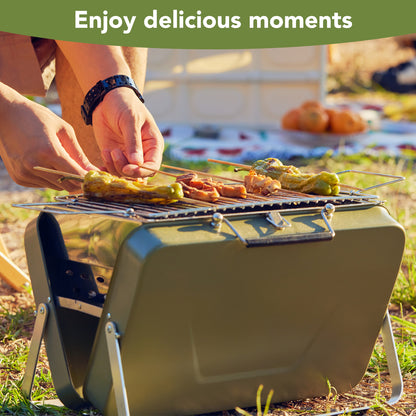 Portable Charcoal Grill - 11.81" Small Barbecue Grill