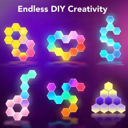 12 Pack  Smart RGB Hexagon LED Lights