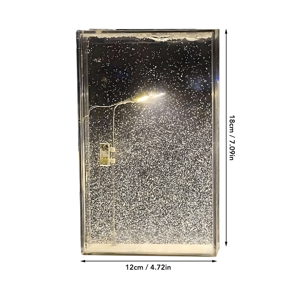 Snow Scenery Street Lamp, DIY Street Light Snow Globe, Snowy Lamp Snowy Lamp DIY Material Pack, Street Flowing Lamp Snow Flowing Night Light, Christmas Snowy Streetlamp Light