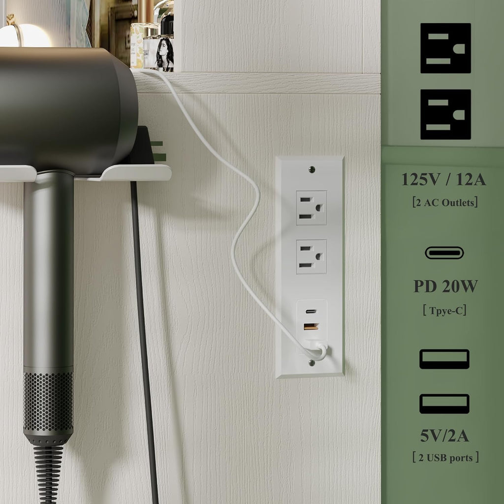 Vanity Desk with Lights, Makeup Vanity Desk with Mirror & Power Outlet, 3 Colors Lighting Adjustable Brightness, Makeup Vanity Set with Cushioned Chair and Cabinet, 3 Drawers, White