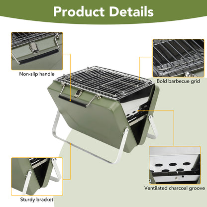 Portable Charcoal Grill - 11.81" Small Barbecue Grill