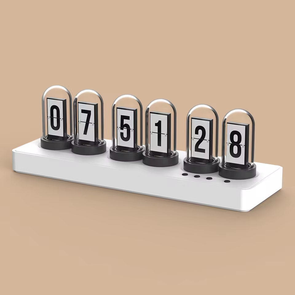 Nixie Tube Clock Glow Tube Clock IPS Color Screen Digital Clock with 6 Sets of Alarm Clocks, 7 Modes, 12 Customized Pictures, Web Control