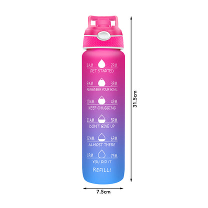 2 in 1  Pink Purple Misting Sport Water Bottle